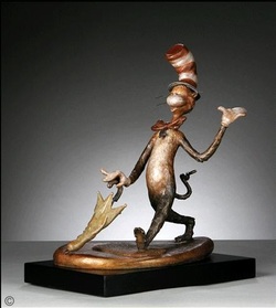Dr. Seuss cat in the Hat Bronze